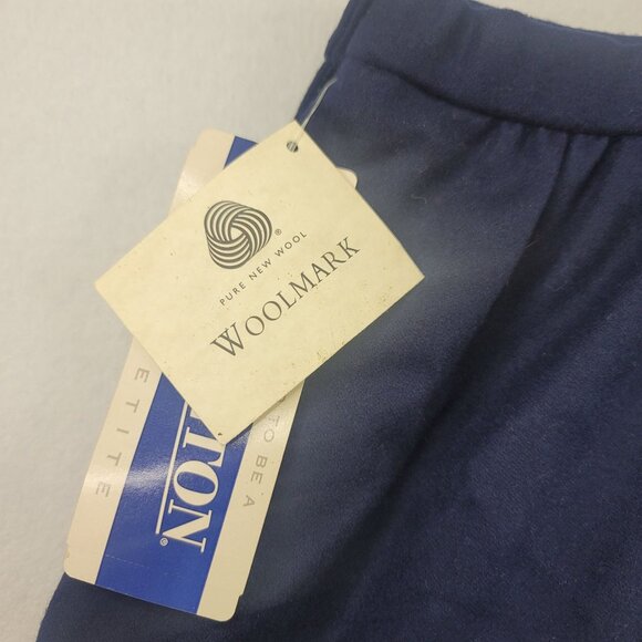 1997 Deadstock Pendleton Plus Petite 100% Wool Skirt 22W Navy Blue Lined USA - Picture 5 of 7
